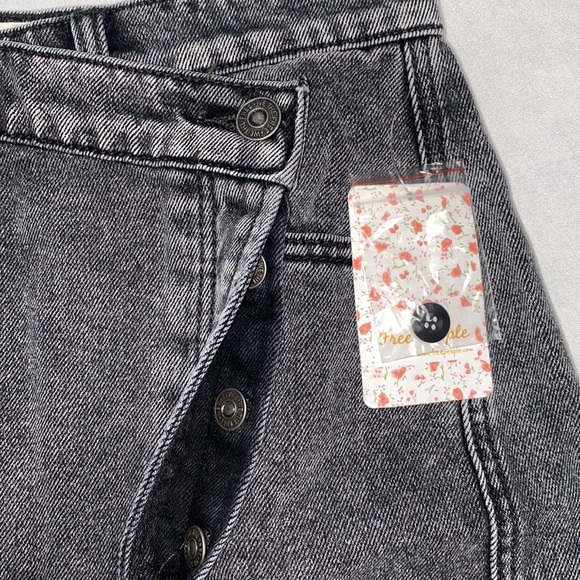 Free People Parker Wrap Demin Skirt Sz 25 - Picture 12 of 13